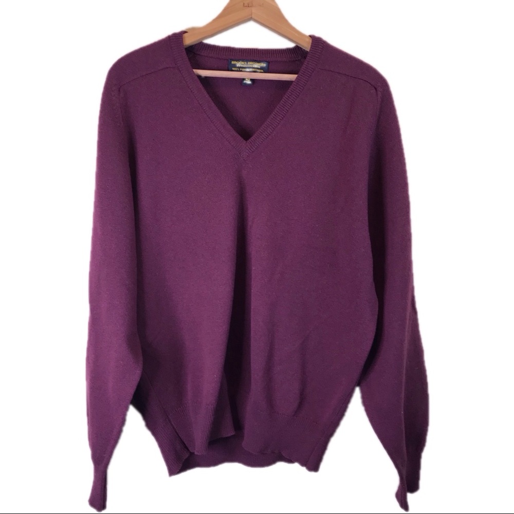 Vintage Brooks Brothers Lambswool V-neck Sweater